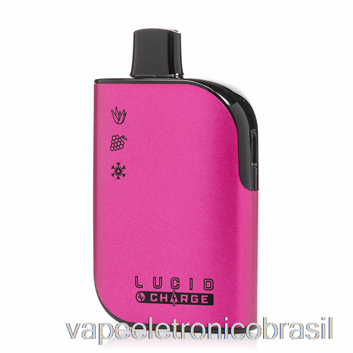 Vape Eletrônico Lucid Charge 7000 Descartável Aloe Grape Ice